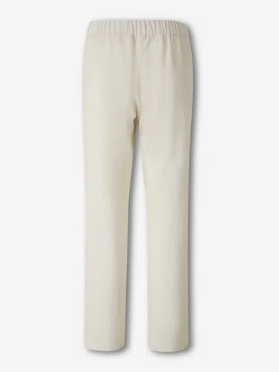 Herno Straight Corduroy Pants In White