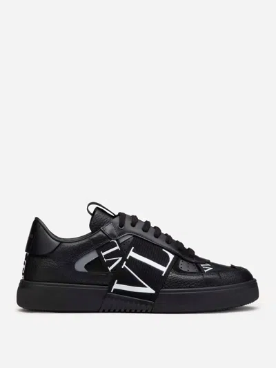 Valentino Garavani Vltn Ribbon Sneakers In Black