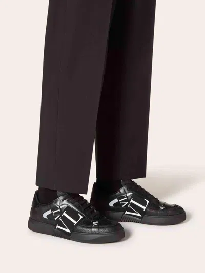 Valentino Garavani Vltn Ribbon Sneakers In Black