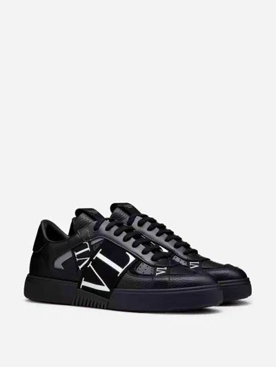 Valentino Garavani Vltn Ribbon Sneakers In Black