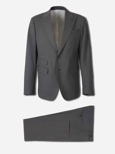 Dsquared2 Straight Wool Suit In Gray
