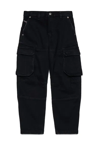 Diesel D-dave-cargo Jeans In Black