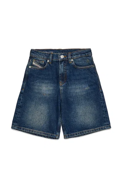 Diesel D-argjx Denim Shorts In Blue