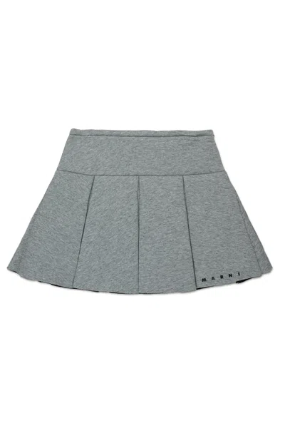 Marni Minigonna In Neoprene A Balze In Gray