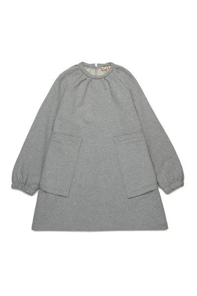 Marni Cotton Dress In Gray
