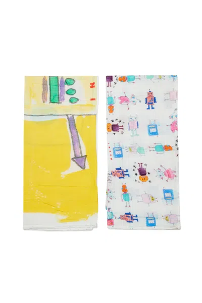 Marni Set Di Mussole In Cotone Allover Galaxy In Neutral