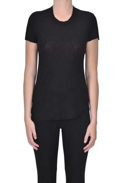 James Perse Cotton Roundneck T-shirt In Black