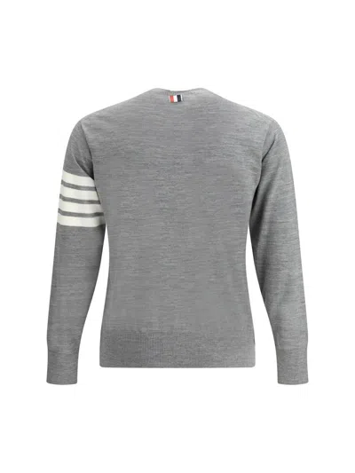 Thom Browne L Crewneck Sweater With 4 Bar Inlay