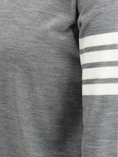 Thom Browne L Crewneck Sweater With 4 Bar Inlay