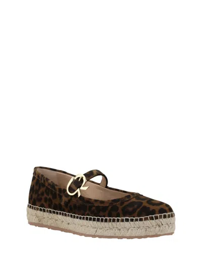 Gianvito Rossi Leopard-print Suede Espadrilles In Brown