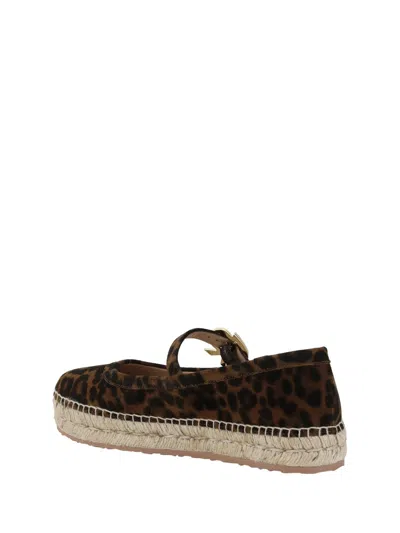 Gianvito Rossi Leopard-print Suede Espadrilles In Brown