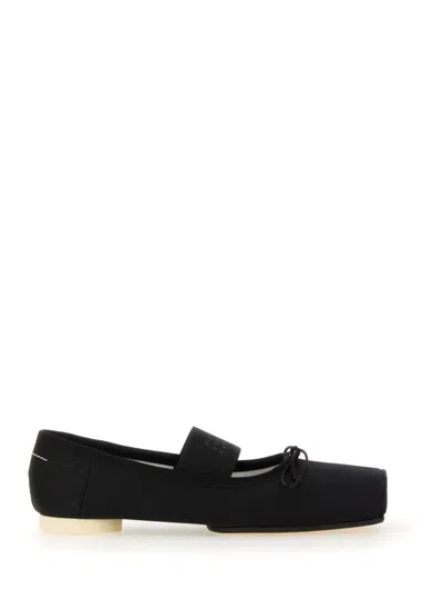 Mm6 Maison Margiela Mm6 By Maison Margiela Ballet Flats With Signature Bow Detail In Black