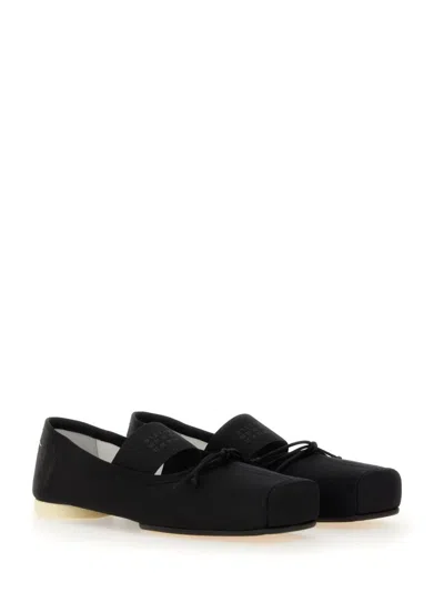 Mm6 Maison Margiela Mm6 By Maison Margiela Ballet Flats With Signature Bow Detail In Black