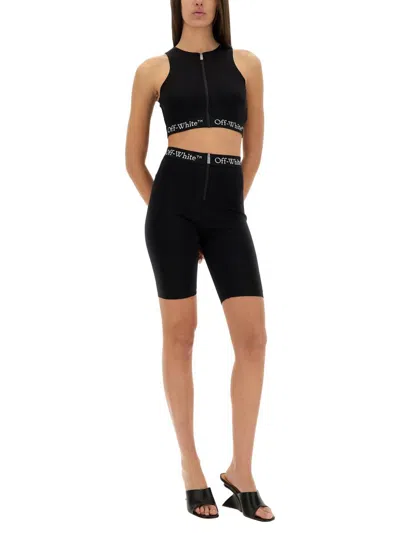 Off-white Top With Logo Band