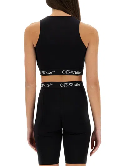 Off-white Top With Logo Band