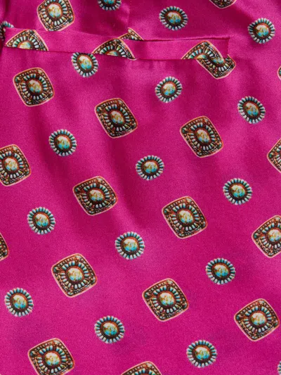 L Agence Pilar Silk Wide-leg Pant In Pink