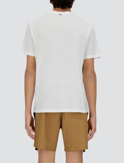 Herno Regular Fit Short Sleeve Crew Neck T-shirt In White