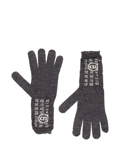 Mm6 Maison Margiela Numbers-motif Gloves