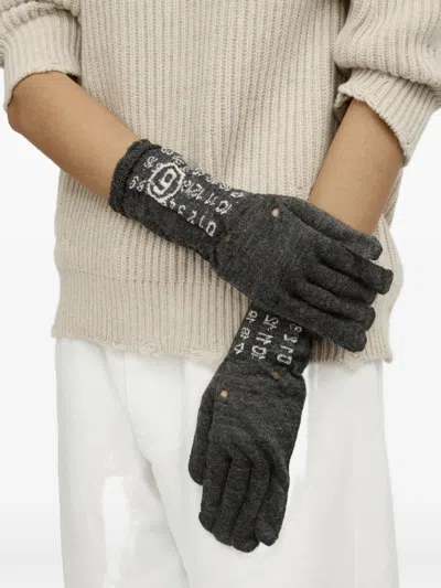 Mm6 Maison Margiela Numbers-motif Gloves