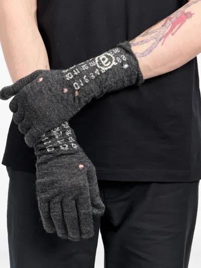 Mm6 Maison Margiela Numbers-motif Gloves