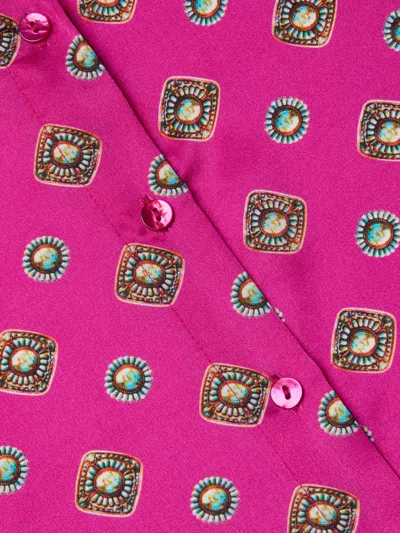 L Agence Tyler Silk Blouse In Pink