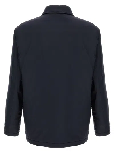 Kiton Overshirt Padded Long Sleeves In Blue