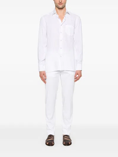 Kiton Tapered Trousers In White
