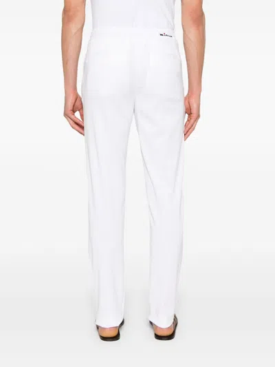 Kiton Tapered Trousers In White