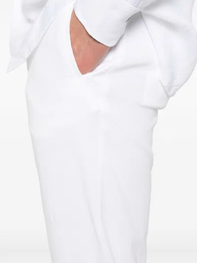 Kiton Tapered Trousers In White