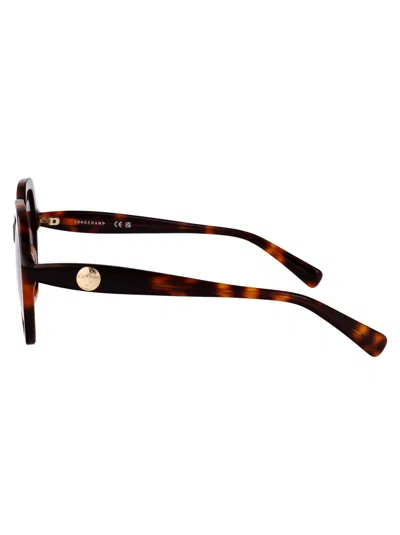 Longchamp Rectangular Sunglasses Lo759 S 230 In Brown