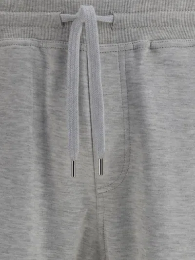 Brunello Cucinelli Stylish Cotton Jogger Trousers In Gray