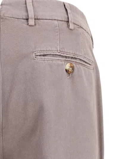 Brunello Cucinelli Dyed Pants In Gray