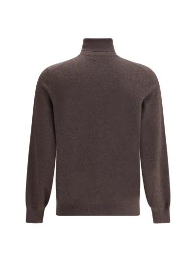 Brunello Cucinelli Turtleneck Sweater In Brown