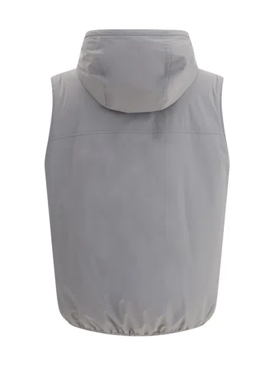 Brunello Cucinelli Functional And Stylish Quilted Waterproof Vest In Gray