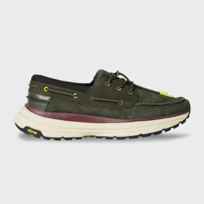 Ps By Paul Smith Boat-lace Suede Sneakers In Green