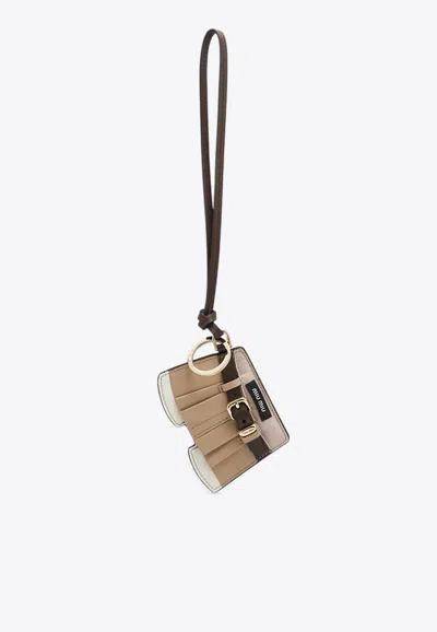 Miu Miu Trick Cord Leather Keychain