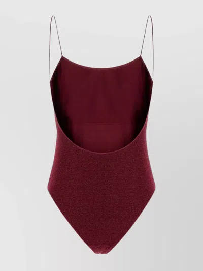 Oseree Oséree Burgundy Nylon Blend Swimsuit In Brown