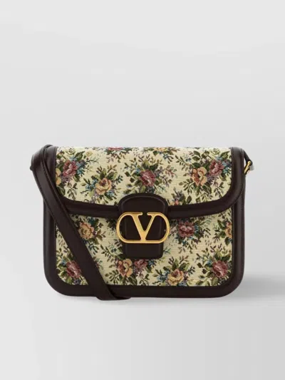 Valentino Borsa A Tracolla 9to5 In Jacquard Ricamato  Donna In White