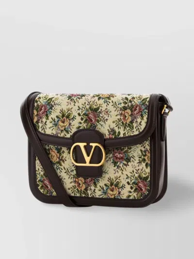 Valentino Borsa A Tracolla 9to5 In Jacquard Ricamato  Donna In White