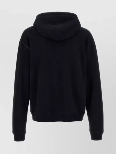 Valentino Garavani Hoodie With Logo Print In Black