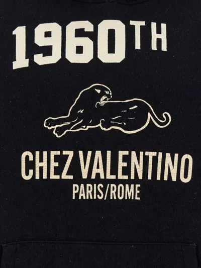 Valentino Garavani Hoodie With Logo Print In Black