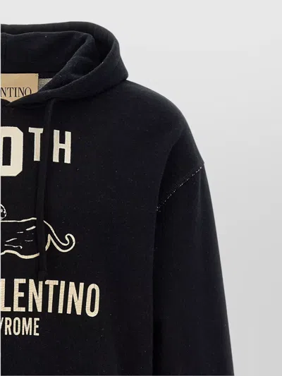 Valentino Garavani Hoodie With Logo Print In Black