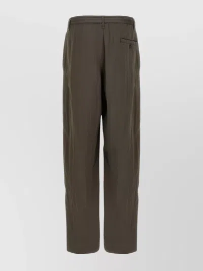 Lemaire Men Relaxed Pants With Belt In Green
