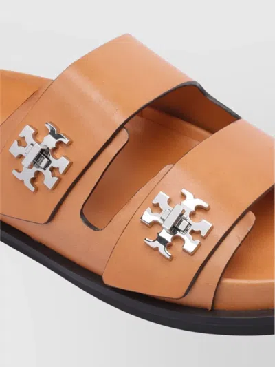 Tory Burch T-lock Leather Sport Slide Sandals In Multi