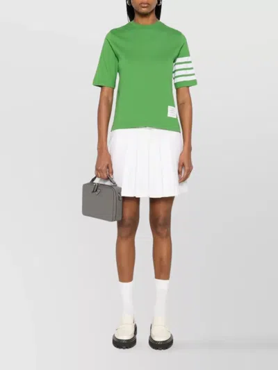 Thom Browne 4-bar Stripes Crewneck T-shirt In Green