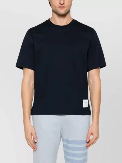 Thom Browne Oversized Cotton T-shirt In Blue