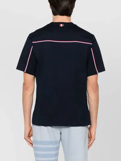 Thom Browne Oversized Cotton T-shirt In Blue