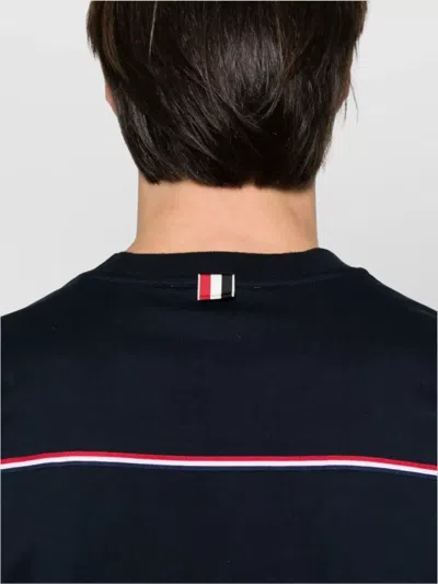 Thom Browne Oversized Cotton T-shirt In Blue