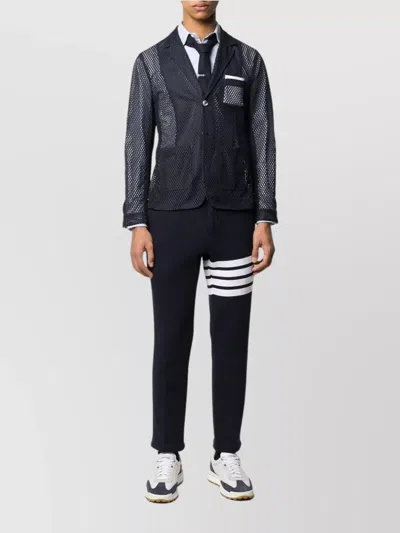 Thom Browne Straight Fit Cotton Oxford Button-down Shirt In Blue