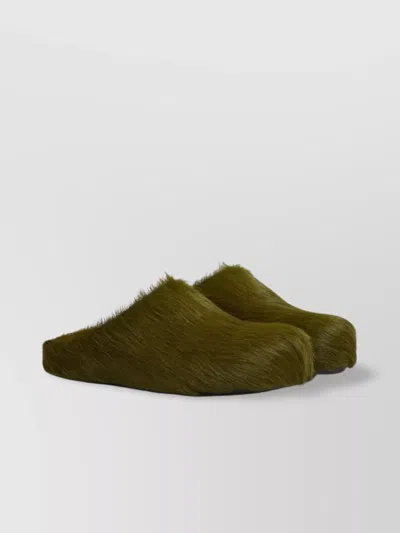Marni Long Hair Calfskin Fussbett Sabot